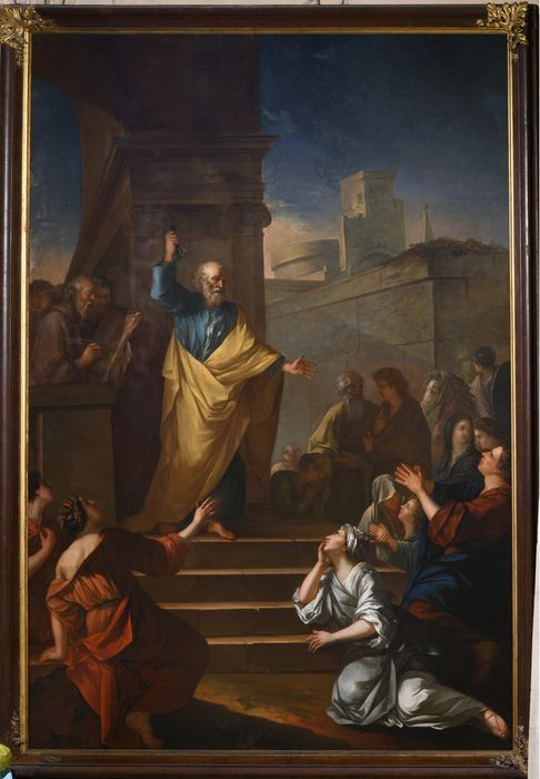 tableau : Prédication de saint Pierre - © Ministère de la Culture (France), Direction Régionale des Affaires Culturelles de Normandie – Tous droits réservés