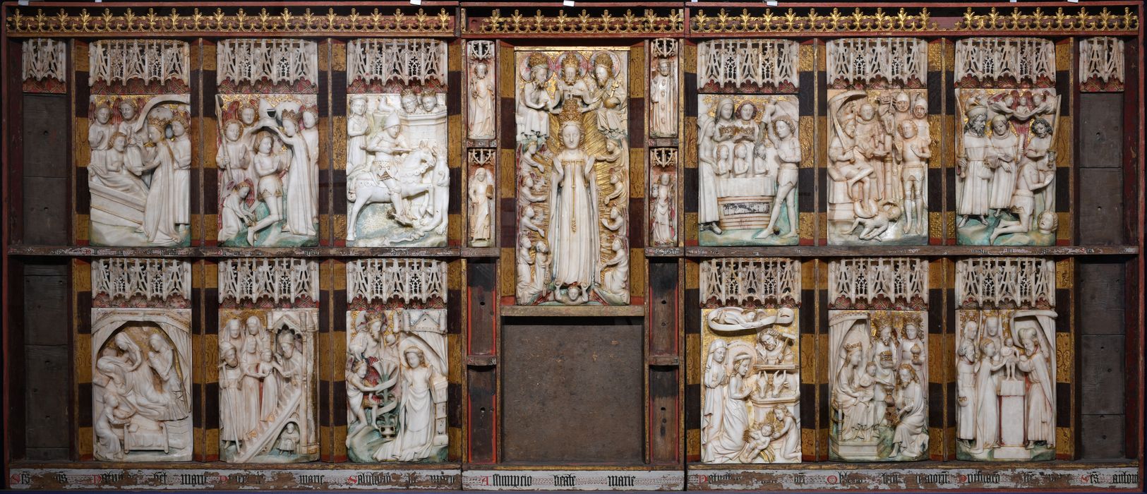 retable des vies de la Vierge et de saint Georges dit aussi retable du maître-autel