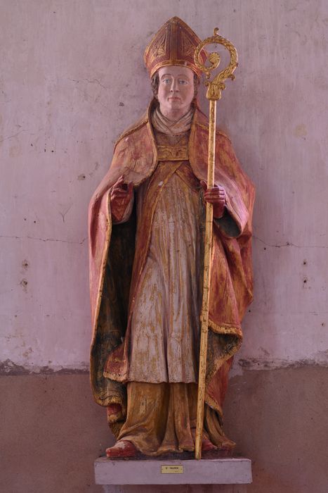 statue : Saint Benoît (anciennement saint Mamert) - © Ministère de la Culture (France), Direction Régionale des Affaires Culturelles de Normandie – Tous droits réservés