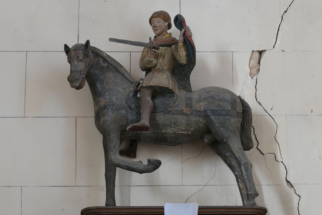 Groupe sculpté équestre : la Charité de saint Martin