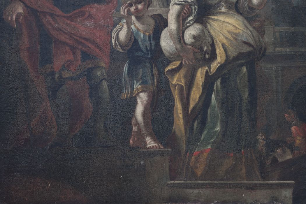 tableau : Abraham châsse Agar et Ismaël, détail