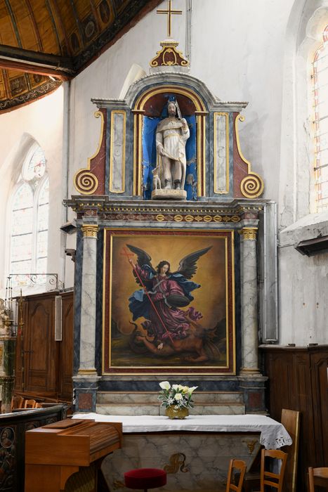 autel latérale sud, tableau : Saint Michel terrassant le dragon