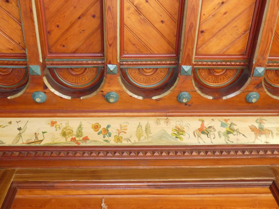 rez-de-chaussée, grande salle, détail de la frise