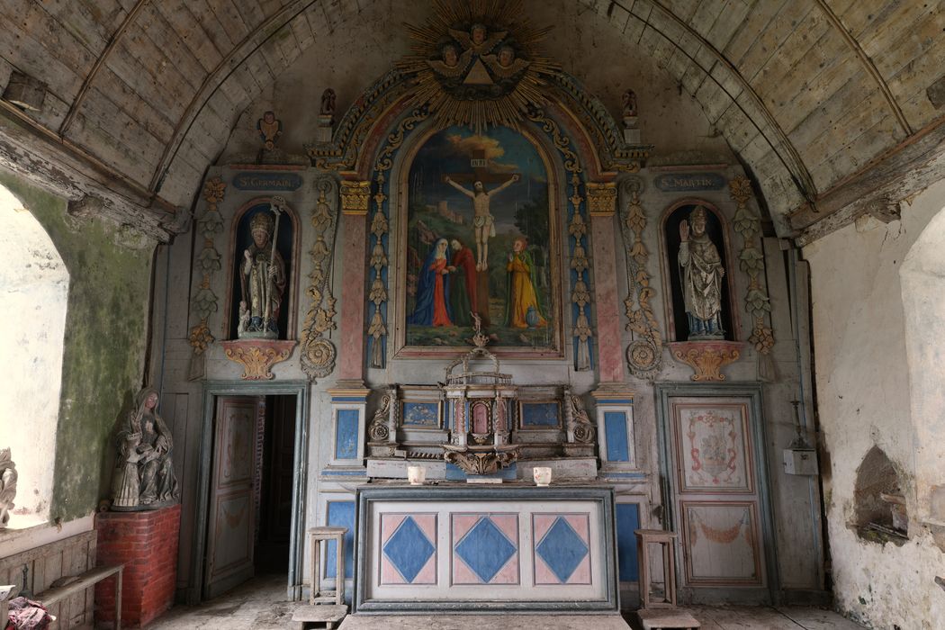 retable, tabernacle, statues : Saint Germain, Saint Martin