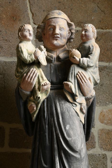 statue : Saint Eustache (?), vue partielle