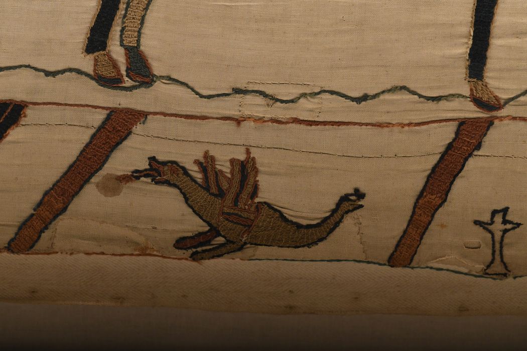 pièce murale (broderie), dite de la reine Mathilde connue sous le nom de Tapisserie de Bayeux, détail