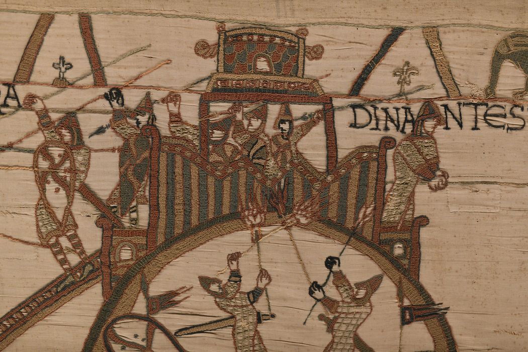 pièce murale (broderie), dite de la reine Mathilde connue sous le nom de Tapisserie de Bayeux, détail