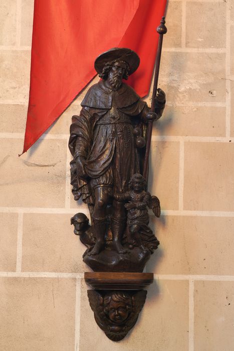Groupe sculpté : saint Roch