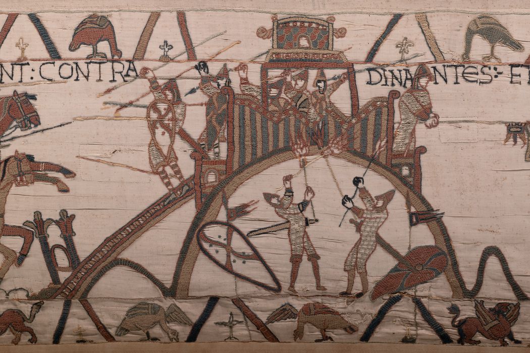 pièce murale (broderie), dite de la reine Mathilde connue sous le nom de Tapisserie de Bayeux, détail