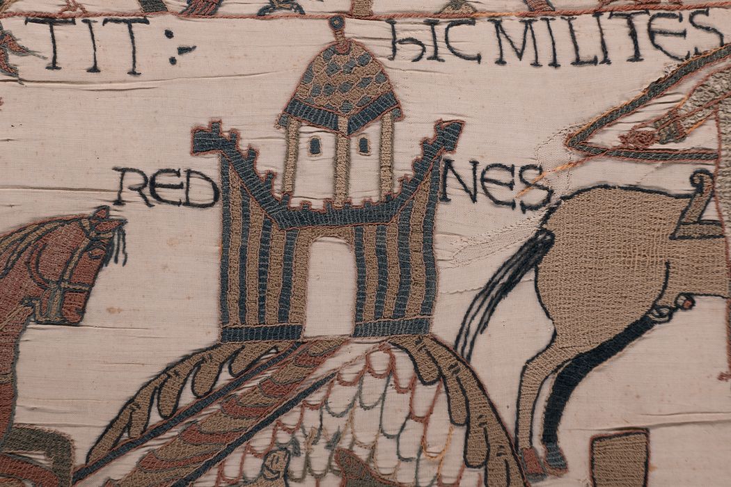 pièce murale (broderie), dite de la reine Mathilde connue sous le nom de Tapisserie de Bayeux, détail