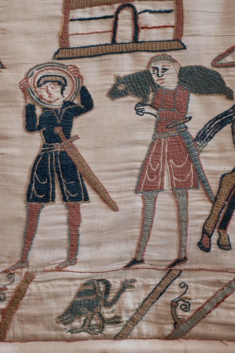 pièce murale (broderie), dite de la reine Mathilde connue sous le nom de Tapisserie de Bayeux, détail