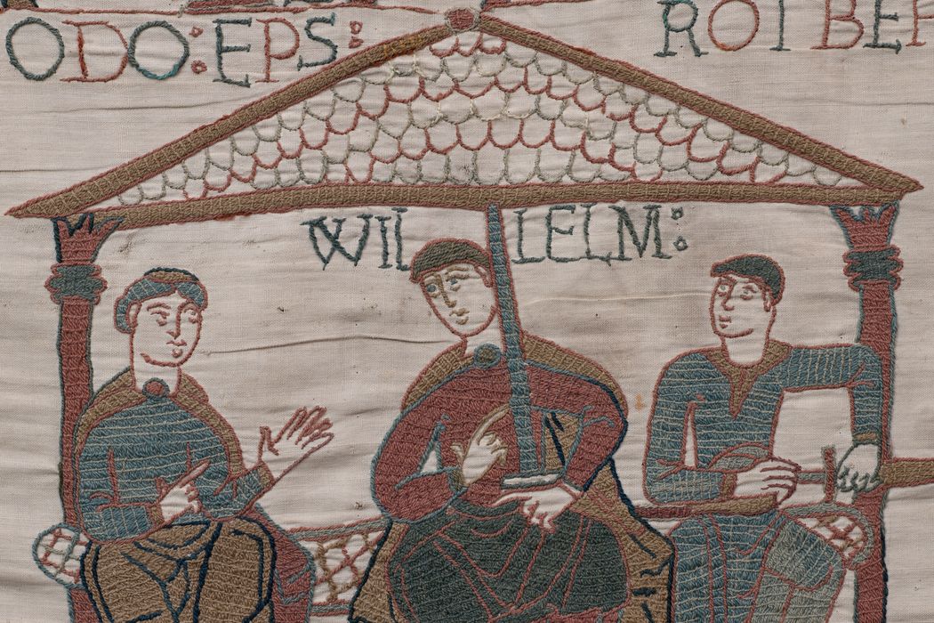 pièce murale (broderie), dite de la reine Mathilde connue sous le nom de Tapisserie de Bayeux, détail