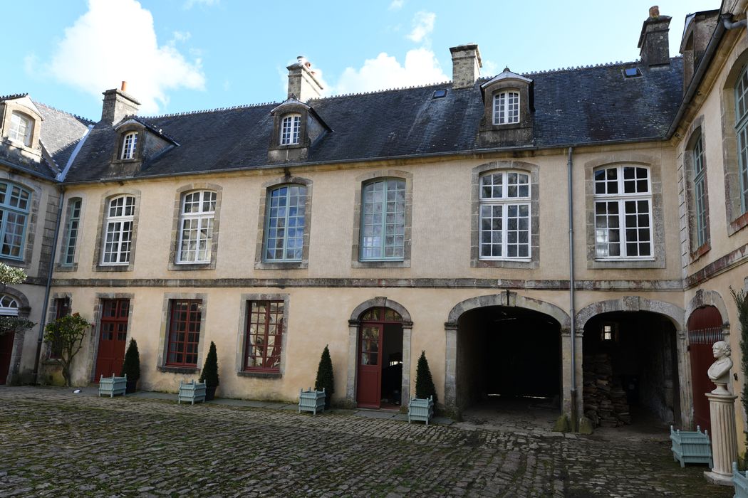 façade ouest sur la cour d’honneur
