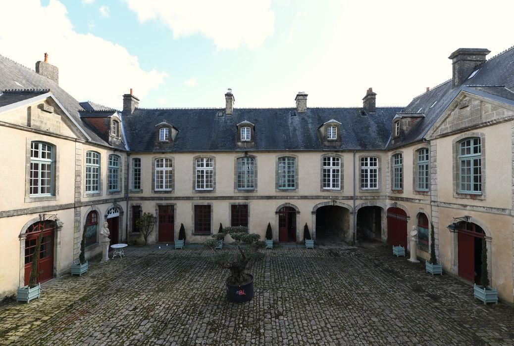 façades sud, ouest et nord sur la cour d’honneur