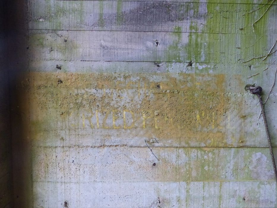 garage, détail d’une inscription