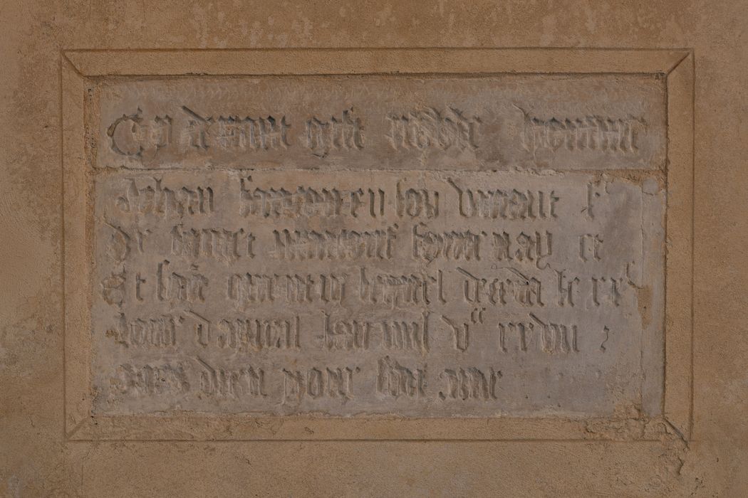 Plaque funéraire de Jehan Faucon