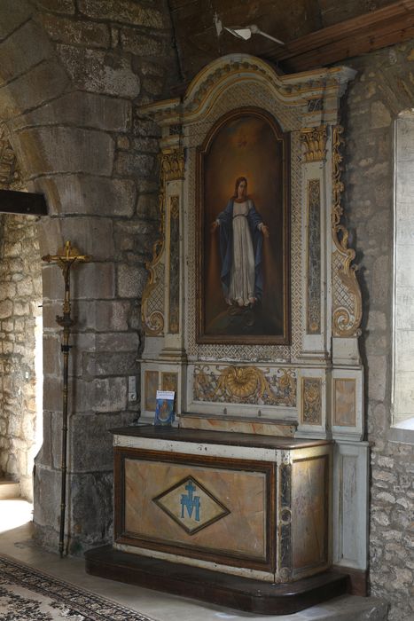 autel latéral, retable, tableau : Vierge de l’Immaculée Conception