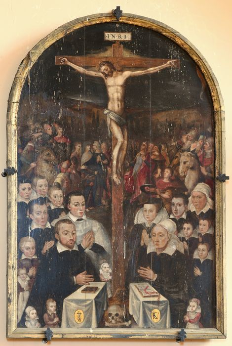 tableau (panneau peint) : Christ en croix
