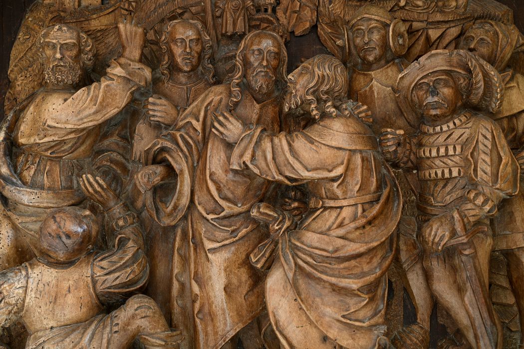 bas-relief : Baiser de Judas (le), vue partielle