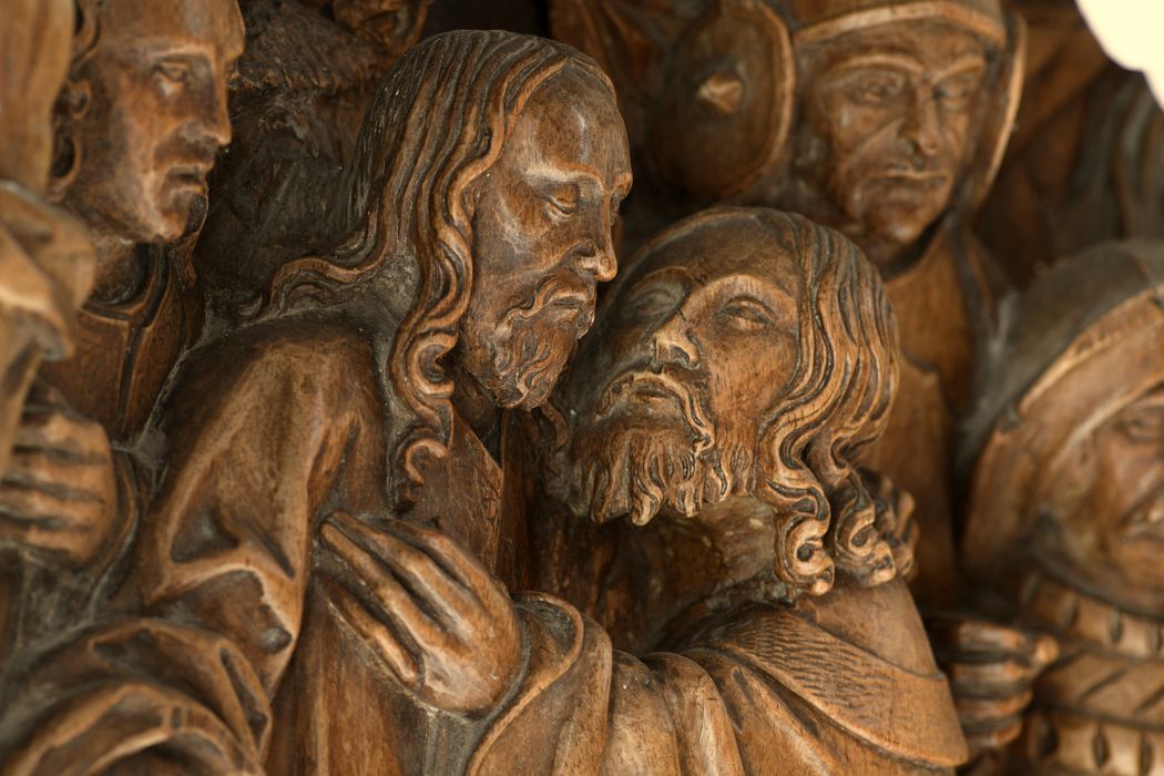 bas-relief : Baiser de Judas (le), détail