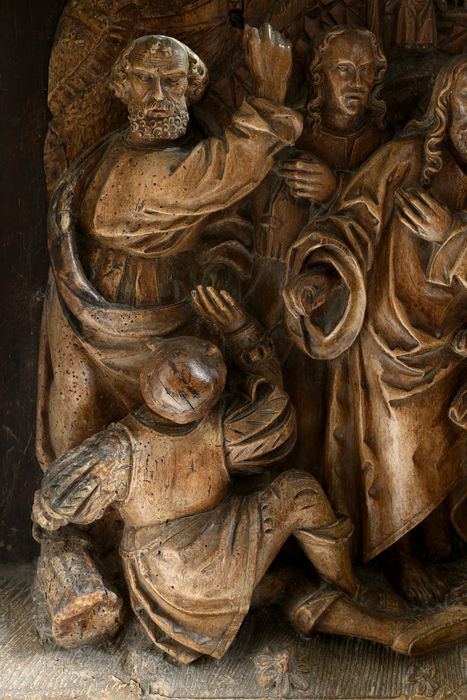 bas-relief : Baiser de Judas (le), détail