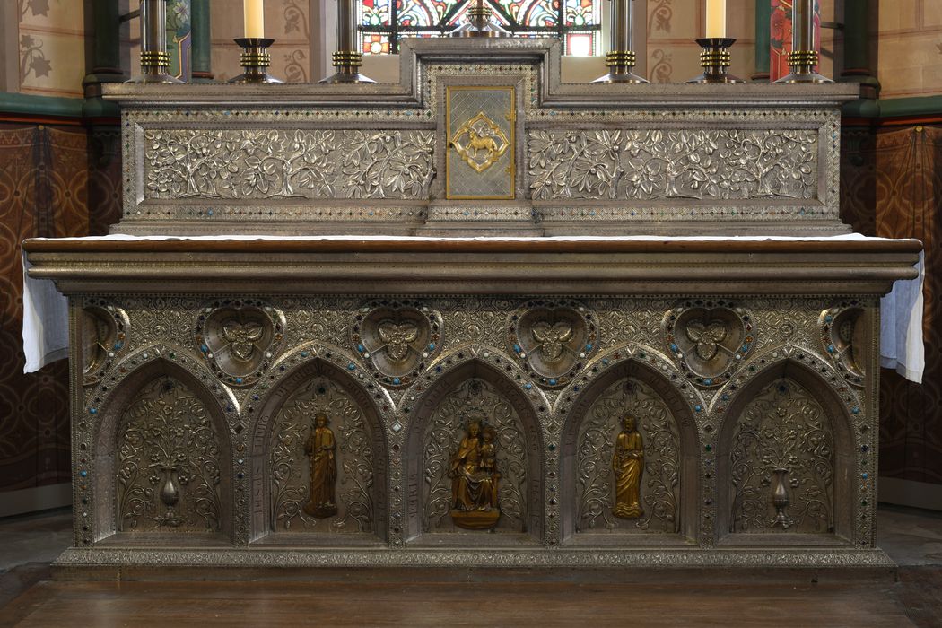 autel de la chapelle de la Circata, gradin d'autel, tabernacle, ciborium (baldaquin)