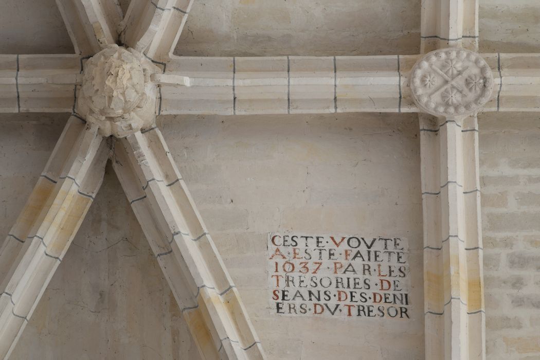 détail d’une inscription sur une voûte