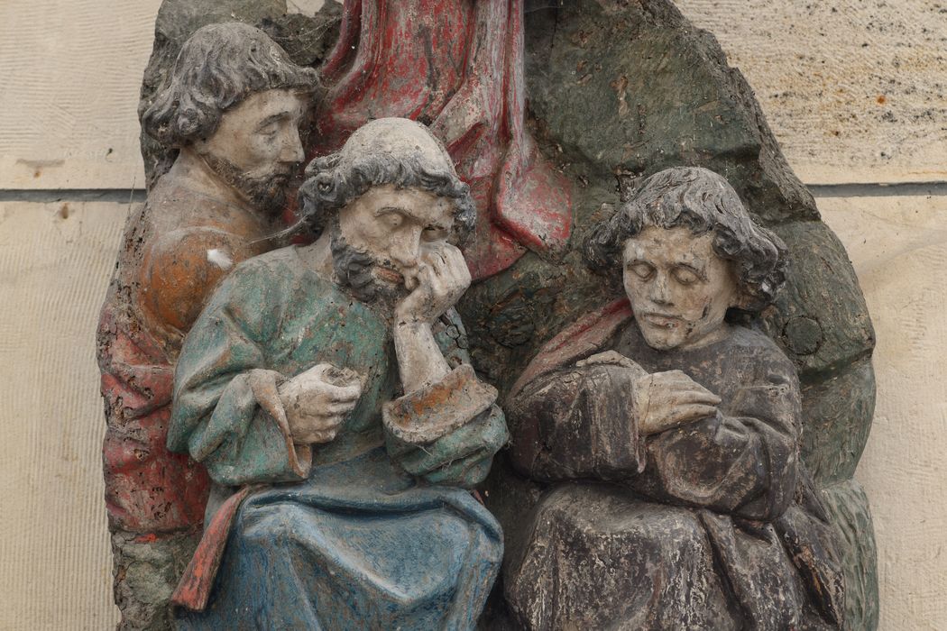 bas-relief : Le Christ au Jardin des oliviers, vue partielle