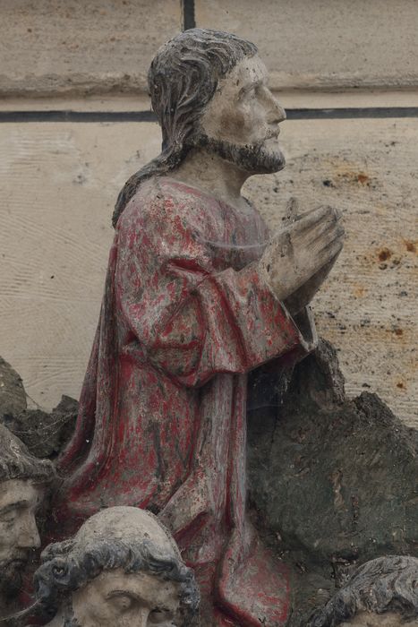 bas-relief : Le Christ au Jardin des oliviers, vue partielle