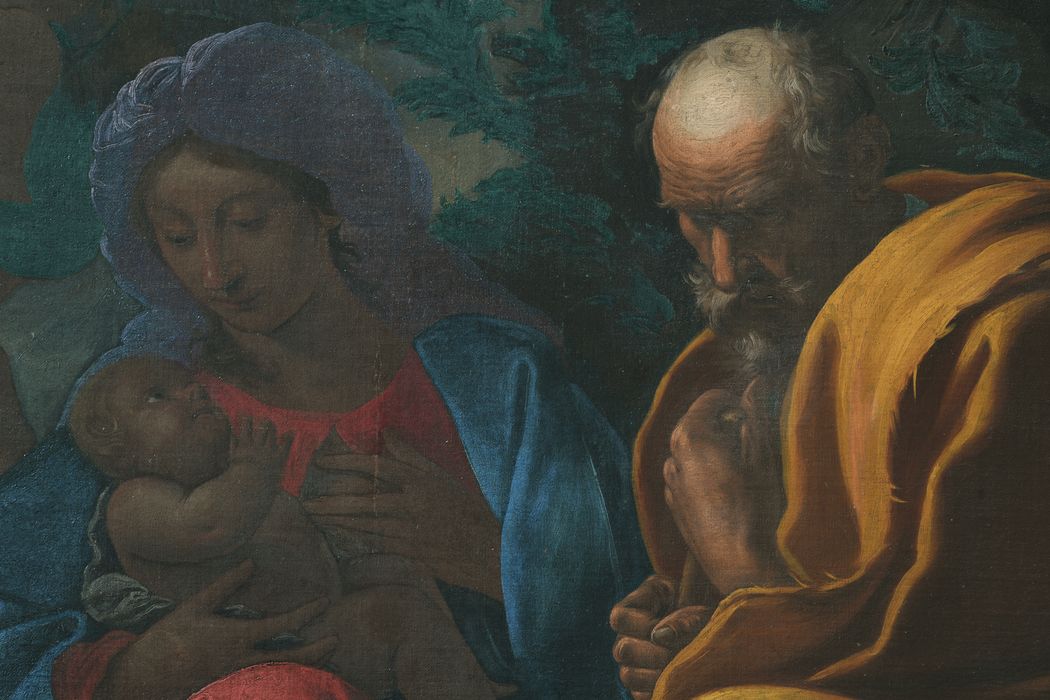 tableau : Repos pendant la fuite en Égypte, vue partielle