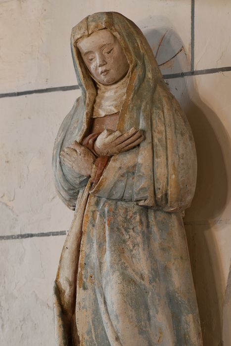 statue de poutre de gloire : Vierge, vue partielle