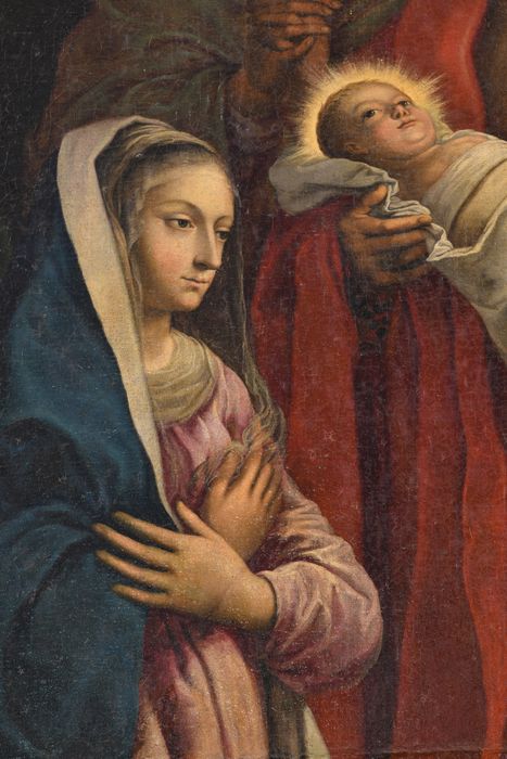 tableau : Présentation au Temple, détail