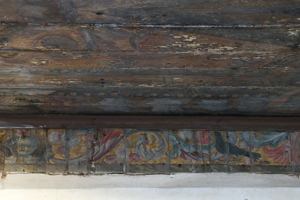 1er étage, grande pièce, plafond peint, détail