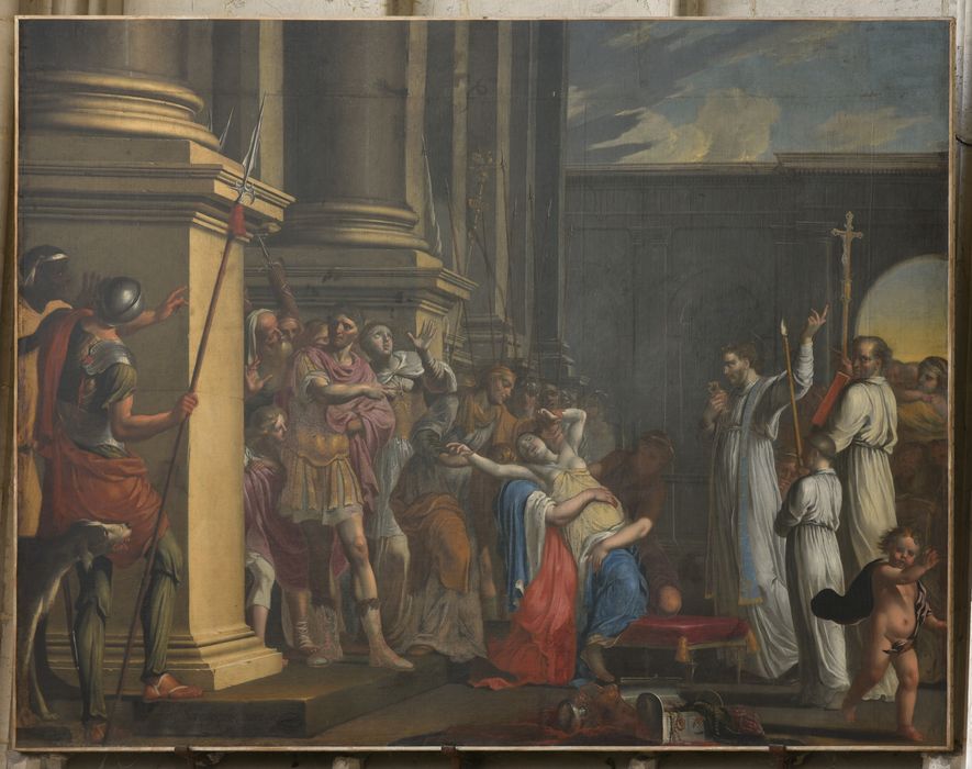 Tableau : Saint Mathurin exorcisant l'impératrice Théodora