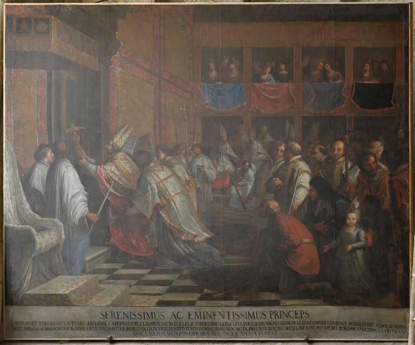 Tableau : L'ouverture de la Porte Sainte par le cardinal de Bouillon en 1699