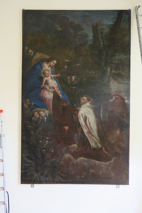 tableau : Saint Simon Stock recevant le scapulaire des mains de la Vierge - © Ministère de la Culture (France), Direction Régionale des Affaires Culturelles des Hauts-de-France – Tous droits réservés 