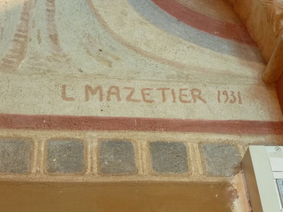 peinture monumentale, détail de la signature