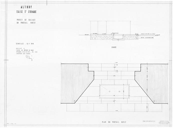 Projet de dallage du portail ouest.