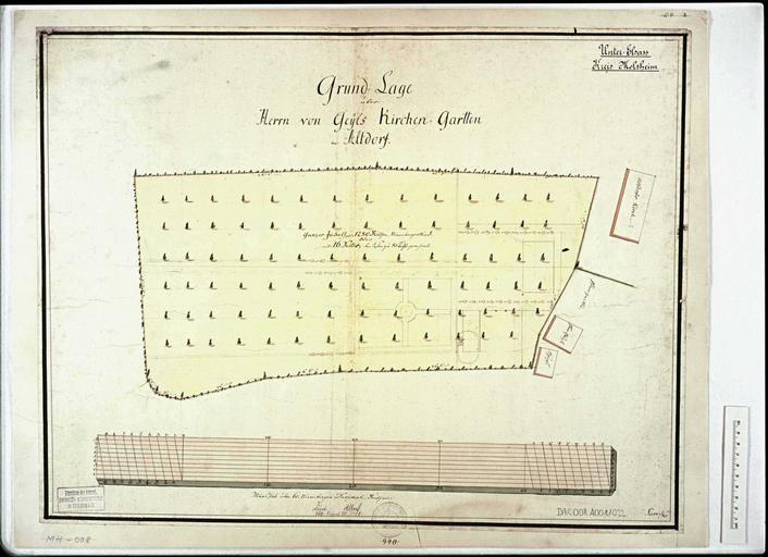 Plan du jardin de l'Église.