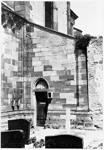 Façade ouest du bras sud du transept, vue d'ensemble.