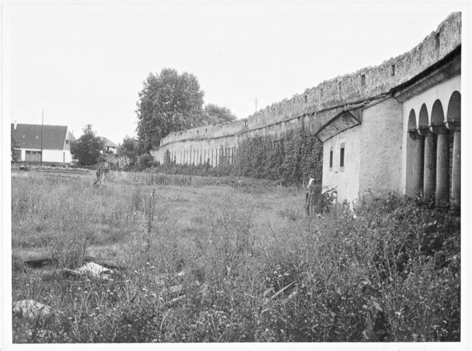 Mur ouest (intérieur), vue partielle.