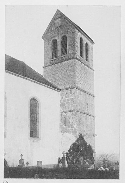 Clocher, vue d'ensemble depuis le sud-ouest.