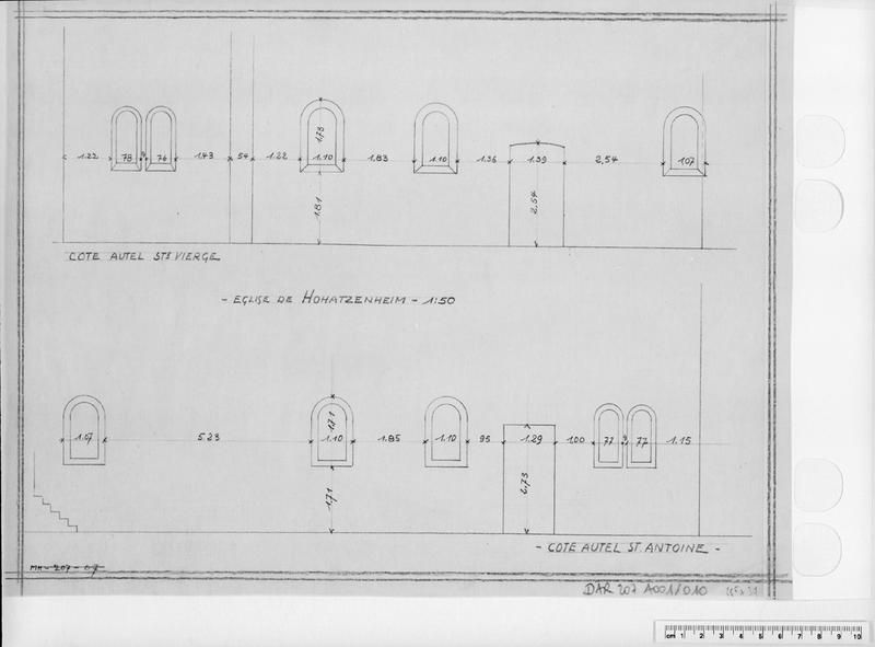 Baies des bas-côtés (vues intérieures).