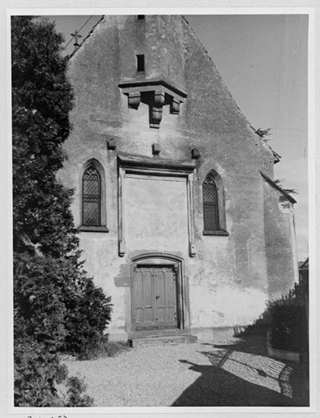 Façade occidentale, vue partielle de trois quarts gauche.