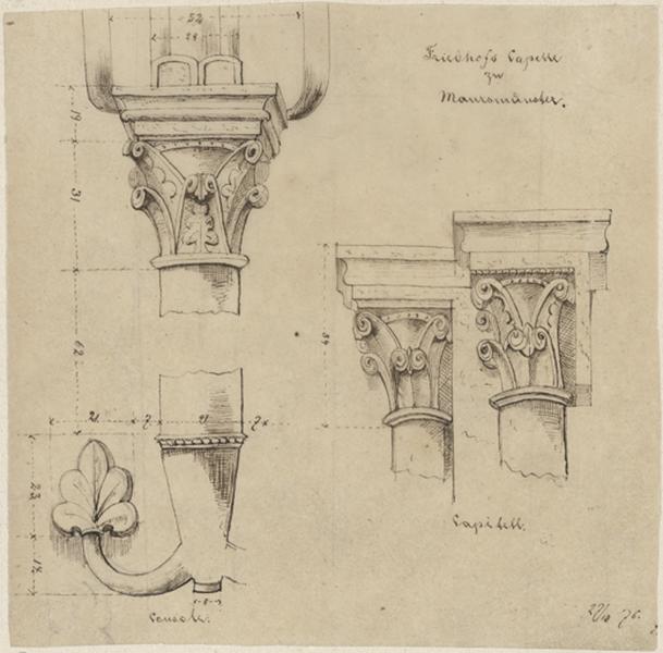 Détails de console et de chapiteaux.