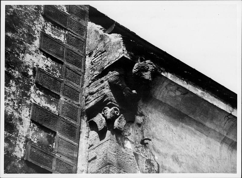 Détail du protomé d'ours ouest de la corniche de la façade sud.