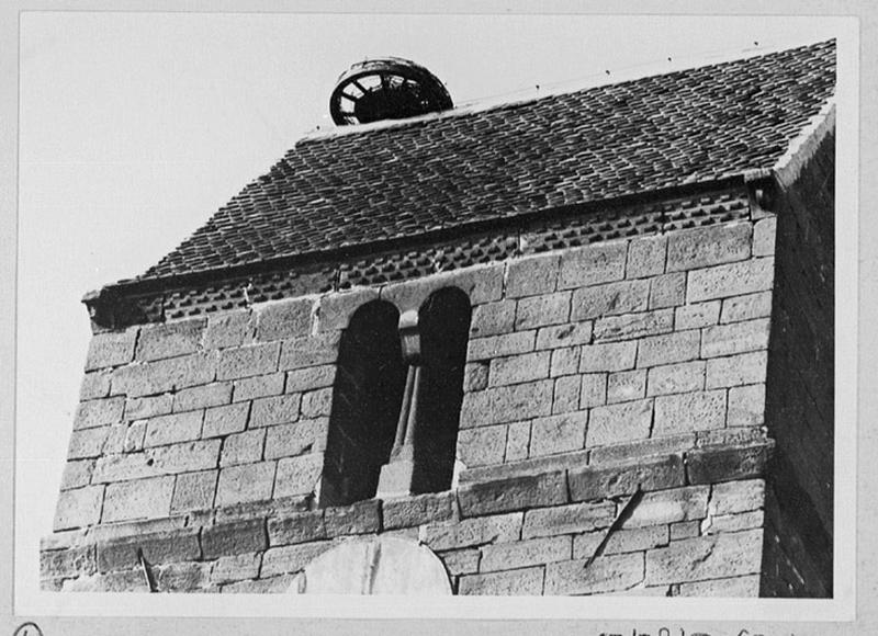 Tour-choeur, détail du dernier niveau de la face sud.