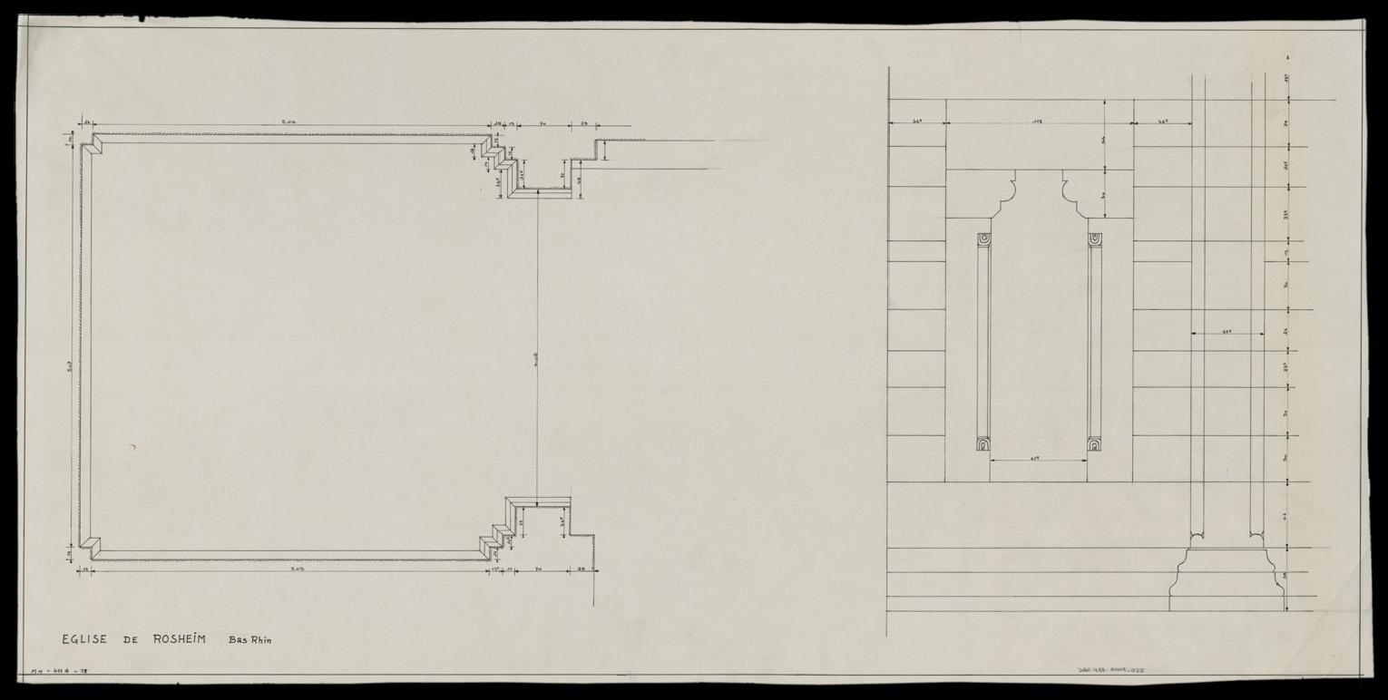 Plan de masse et élévation.