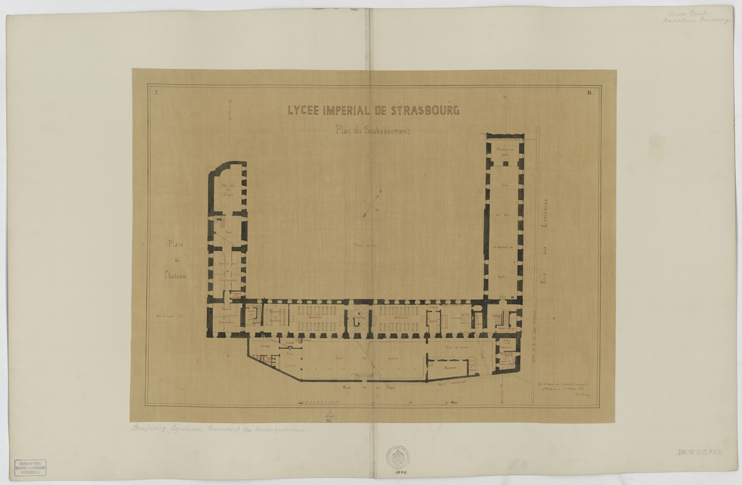 Plan de masse du soubassement.