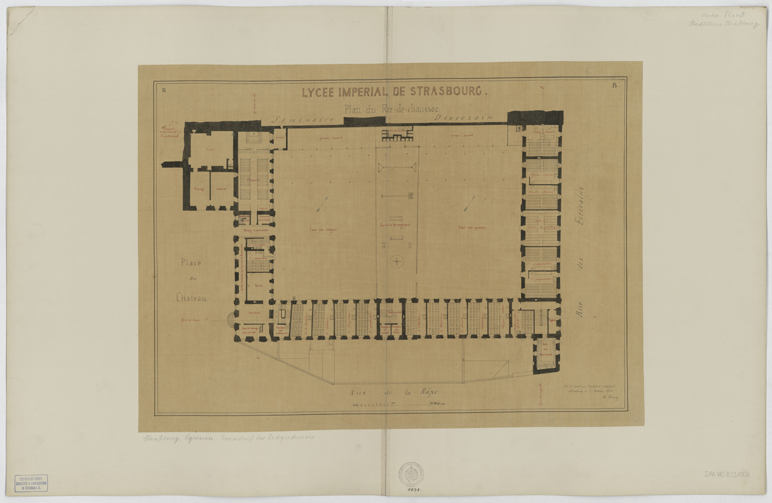 Plan de masse du rez-de-chaussée.